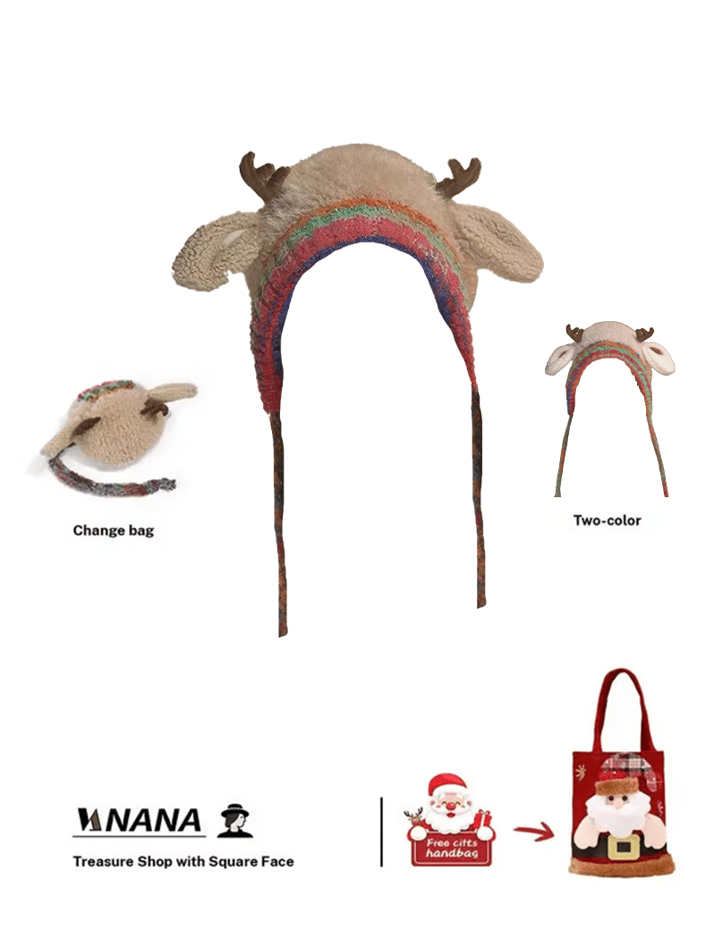 🎄Early Christmas Sale🧶 Original Festive Antler Hat