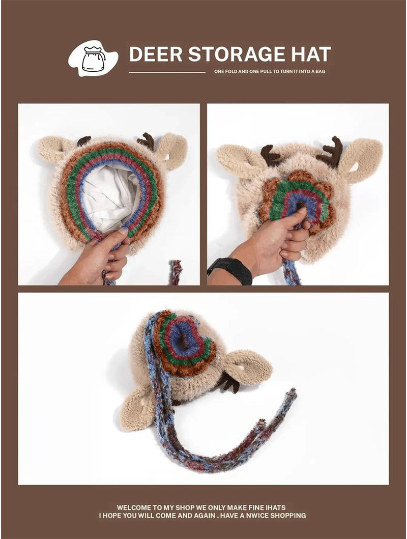 🎄Early Christmas Sale🧶 Original Festive Antler Hat