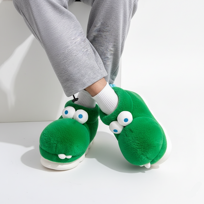Mega Fluffy Crocodile Slippers Warm and Soft Ages 12 to Adults