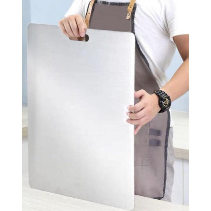 Stainless Steel Cutting Board Durability, Double Sided 304 Stainless Non StickChopping Cutting Board for Meat Fruit &Vegetable, Durable Chopping Board, Kitchenware,(11.02in x 15.35inThin and Light Cutting Board) Lightweight Double-Sided Cutting Board