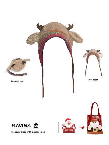 🎄Early Christmas Sale🧶 Original Festive Antler Hat