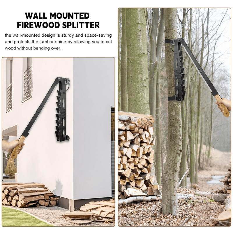 Wall Mounted Firewood Kindling Splitter